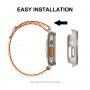 ENKAY futrola sa metalnim efektom i kaljenim staklom za Apple Watch Ultra 49mm - ružičasto
