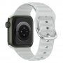 Silikonski remen Ocean Ripple za Apple Watch Ultra 49mm / 46mm / 45mm / 44mm / 42mm - sivi