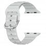 Silikonski remen Ocean Ripple za Apple Watch Ultra 49mm / 46mm / 45mm / 44mm / 42mm - sivi