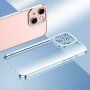Prozirna maskica s metaliziranim rubom za iPhone 14 Plus - mentol