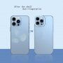 Prozirna maskica s metaliziranim rubom za iPhone 14 Plus - mentol