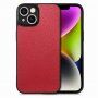 Svjetlucava maska od PU kože za iPhone 14 Plus - crveni