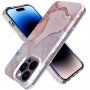 Mramorna svjetlucava maska za iPhone 14 Pro Max - svijetlo ružičasti
