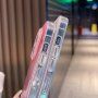 Svjetlucava mramorna maska za iPhone 14 Plus - plavi