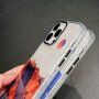 Svjetlucava prozirna maska sa uzorkom za iPhone 14 Pro Max - valovi