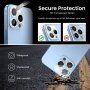 Kaljeno staklo sa svjetlucavim okvirima za zaštitu leća fotoaparata za iPhone 14 Pro / 14 Pro Max - boje duge