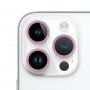 Kaljeno staklo sa svjetlucavim okvirima za zaštitu leća fotoaparata za iPhone 14 Pro / 14 Pro Max - ružičasto