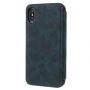 Flip vintage futrola za iPhone XS / iPhone X - plavo-zeleni