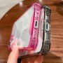 Prozirna maska sa okvirom u boji i MagSafe za iPhone 11 Pro Max - ružičasti