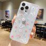Svjetlucava prozirna maska za iPhone 13 Pro Max - Leptiri