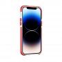 Prozirna maskica s šarenim okvirom od meke plastike za iPhone 14 Plus - crveni