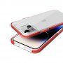Prozirna maskica s šarenim okvirom od meke plastike za iPhone 14 Plus - crveni