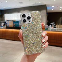 Zaštitna maska sa svjetlucavim šljokicama za iPhone 14 Pro Max - zlatni