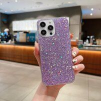 Zaštitna maska sa svjetlucavim šljokicama za iPhone 14 Pro - ljubičasti