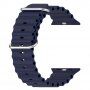 Silikonski oceanski remen za Apple Watch Ultra 49 mm / 45 mm / 44 mm / 42 mm - tamno plava