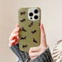 Mat prozirna maska sa motivom jazavčara za iPhone 14 Pro Max - maslinast