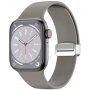 Silikonski remen sa metalnim magnetskim kopčanjem za Apple Watch 42mm / 41mm / 40mm / 38mm - sivi