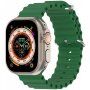 Silikonski ocean remen za Apple Watch Ultra 49mm / 46mm / 45mm / 44mm / 42mm - tamno zeleni