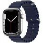 Silikonski ocean remen za Apple Watch 42mm / 41mm / 40mm / 38mm - tamno plavi