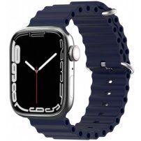 Silikonski ocean remen za Apple Watch 42mm / 41mm / 40mm / 38mm - tamno plavi