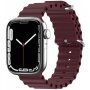 Silikonski ocean remen za Apple Watch 42mm / 41mm / 40mm / 38mm - boja vina