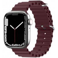 Silikonski ocean remen za Apple Watch 42mm / 41mm / 40mm / 38mm - boja vina
