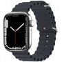 Silikonski ocean remen za Apple Watch 42mm / 41mm / 40mm / 38mm - tamno sivi