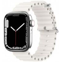 Silikonski ocean remen za Apple Watch 42mm / 41mm / 40mm / 38mm - bijeli
