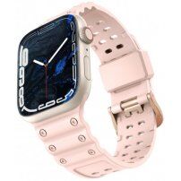 Otporni silikonski remen za Apple Watch 42mm / 41mm / 40mm / 38mm - ružičasti