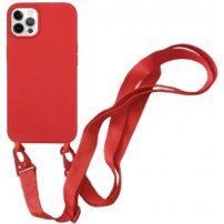 Silikonska maska sa prilagodljivim pojasom za iPhone 11 Pro - crveni