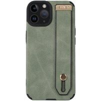Kožna maska sa petljom za ruku za iPhone 12 Pro - maslinast