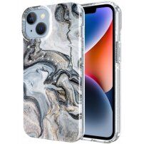 Mramorna svjetlucava maska za iPhone 13 - Svijetloplav
