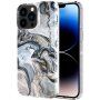 Mramorna svjetlucava maska za iPhone 13 Pro - Svijetloplav