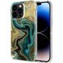 Mramorna svjetlucava maska za iPhone 13 Pro - petrolej