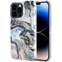 Mramorna svjetlucava maska za iPhone 13 Pro Max - Svijetloplav