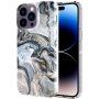 Mramorna svjetlucava maska za iPhone 14 Pro Max - Svijetloplav