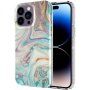Mramorna svjetlucava maska za iPhone 14 Pro Max - pastel