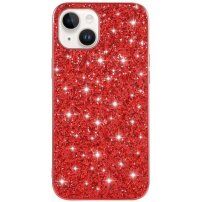 Zaštitna maska sa šljokicama za iPhone 14 - crveni