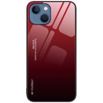 maskica sa staklenom stražnjom stranom za iPhone 14 Plus - crveno-crni