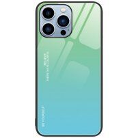 maskica sa staklenom stražnjom stranom za iPhone 14 Pro Max - zelenoazurni