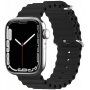Silikonski ocean remen za Apple Watch 42mm / 41mm / 40mm / 38mm - crni