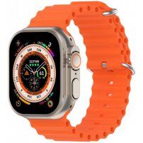 Silikonski ocean remen za Apple Watch Ultra 49mm / 46mm / 45mm / 44mm / 42mm - neonska narančasta