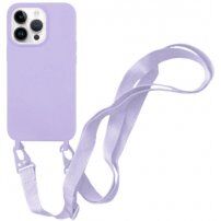 Silikonska maska sa prilagodljivim pojasom za iPhone 13 Pro Max - ljubičasti