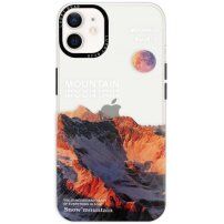 Svjetlucava prozirna maska sa uzorkom za iPhone 11 - planine