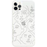 Mat prozirna maska s apstraktnim motivom za iPhone 11 Pro Max - proziran