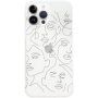 Mat prozirna maska s apstraktnim motivom za iPhone 14 Pro Max - proziran