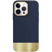 Zaštitna maska sa metaliziranim donjim dijelom za iPhone 13 Pro Max - plavi