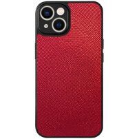 Svjetlucava maska od PU kože za iPhone 14 - crveni