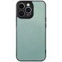 Svjetlucava maska od PU kože za iPhone 14 Pro - mentol