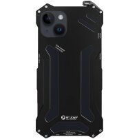 R-Just veoma otporna metalna "Armor" maska za iPhone 14 - crni